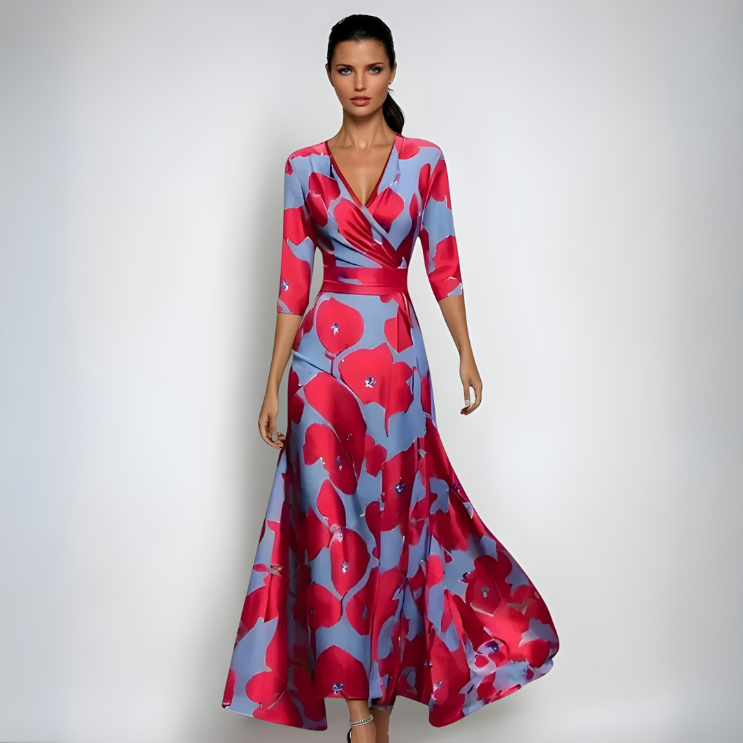 Hailey | Flowing Floral Wrap Maxi Dress