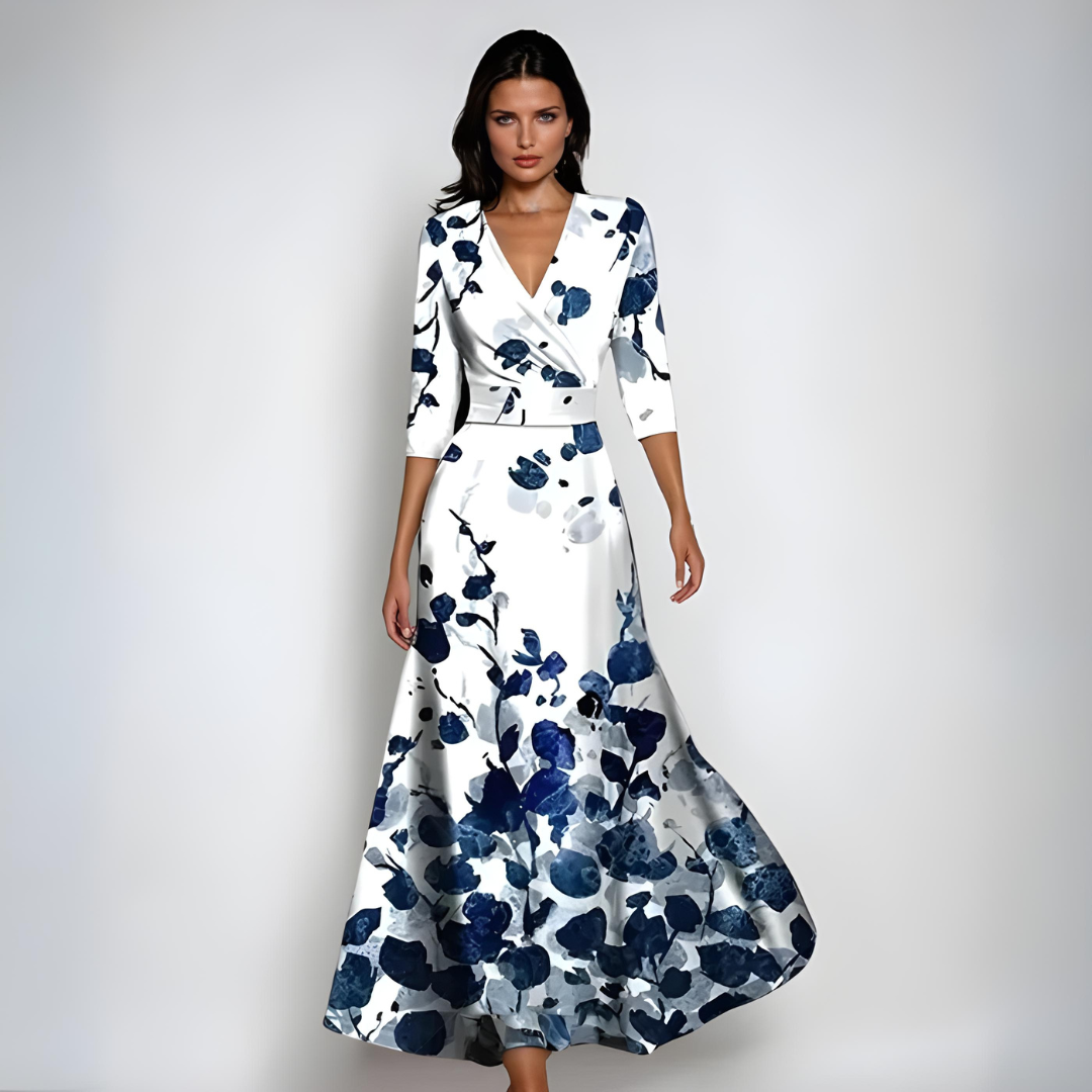 Hailey | Flowing Floral Wrap Maxi Dress