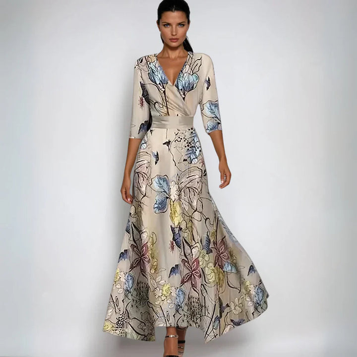 Hailey | Flowing Floral Wrap Maxi Dress