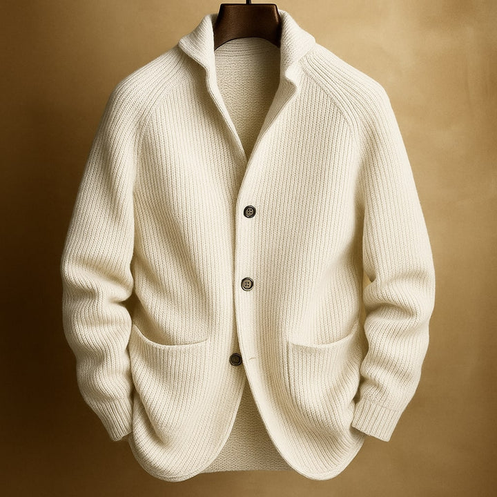 Edward | Cord Cardigan in Wool for Men