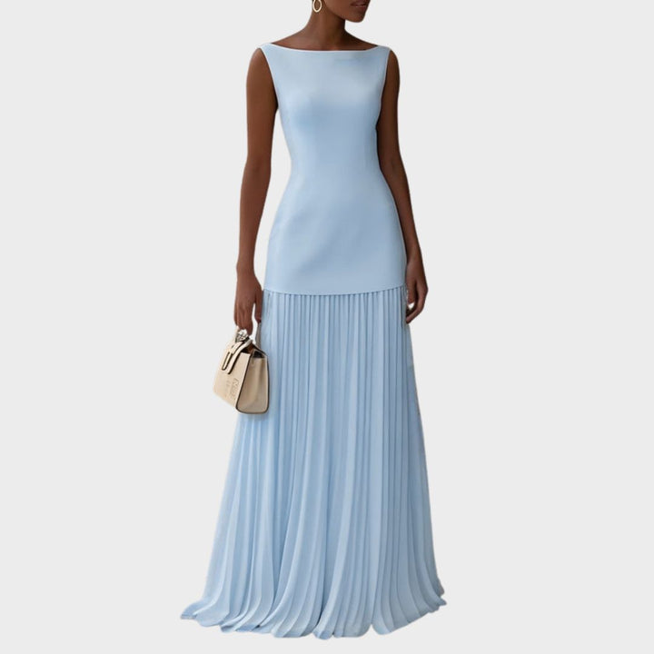 Rowina | Vestido Sem Mangas com Pregas Fluídas