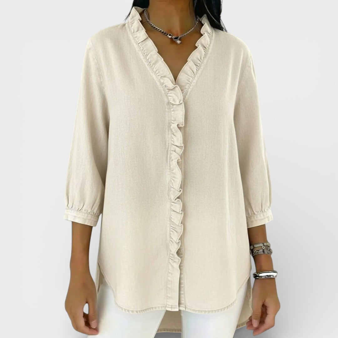 Heather | Blusa Elegante com Babados