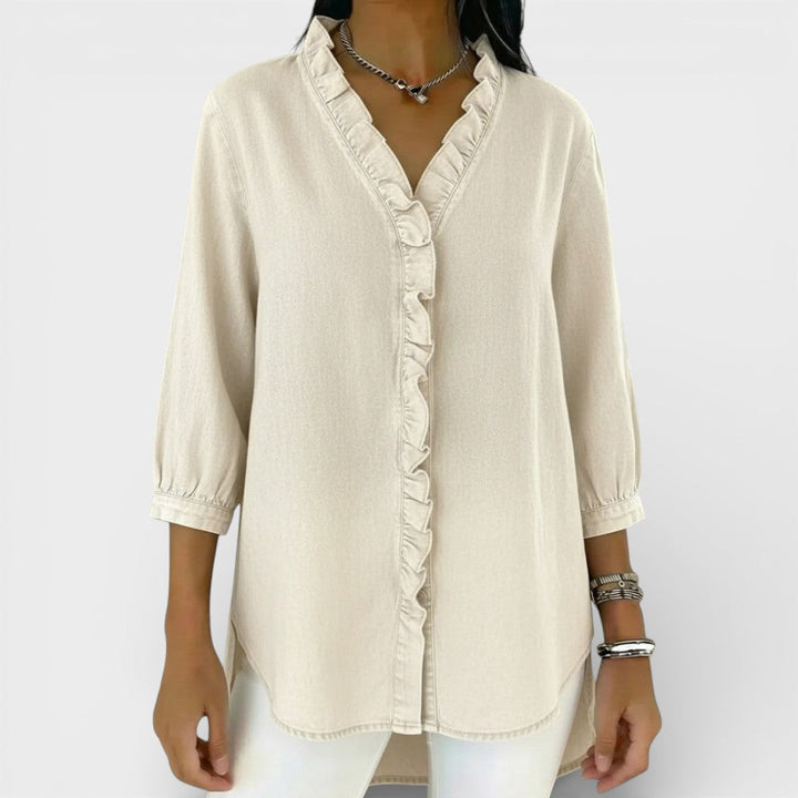 Heather | Blusa Elegante com Babados