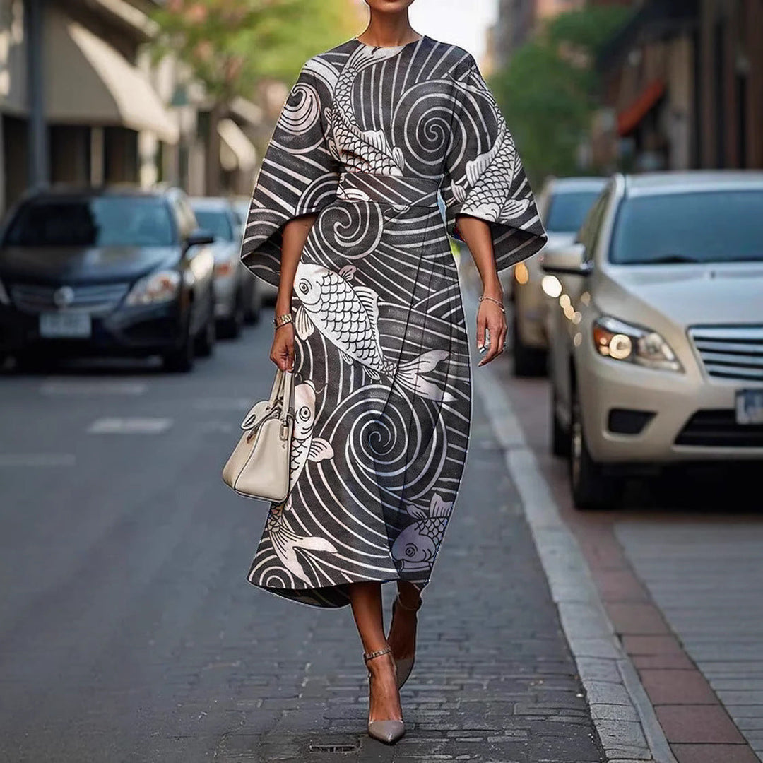 Melody | Vestido midi floral elegante