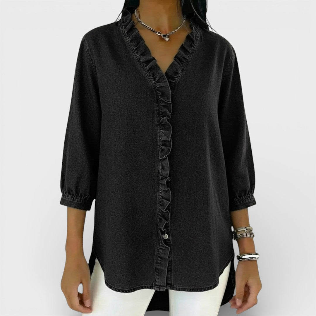 Heather | Blusa Elegante com Babados