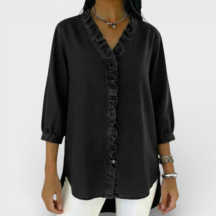 Heather | Blusa Elegante com Babados