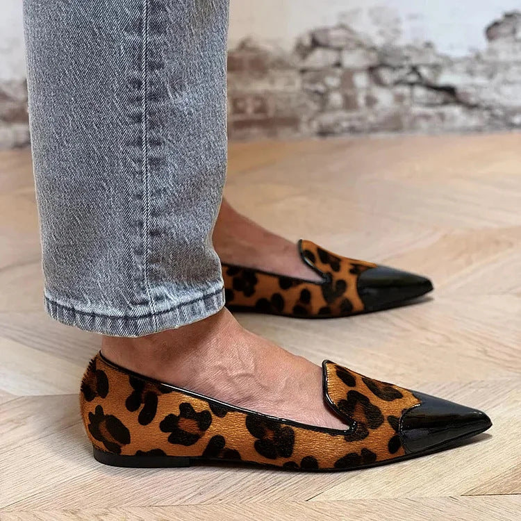 Sapatilhas Bailarinas Animal Print Refinadas