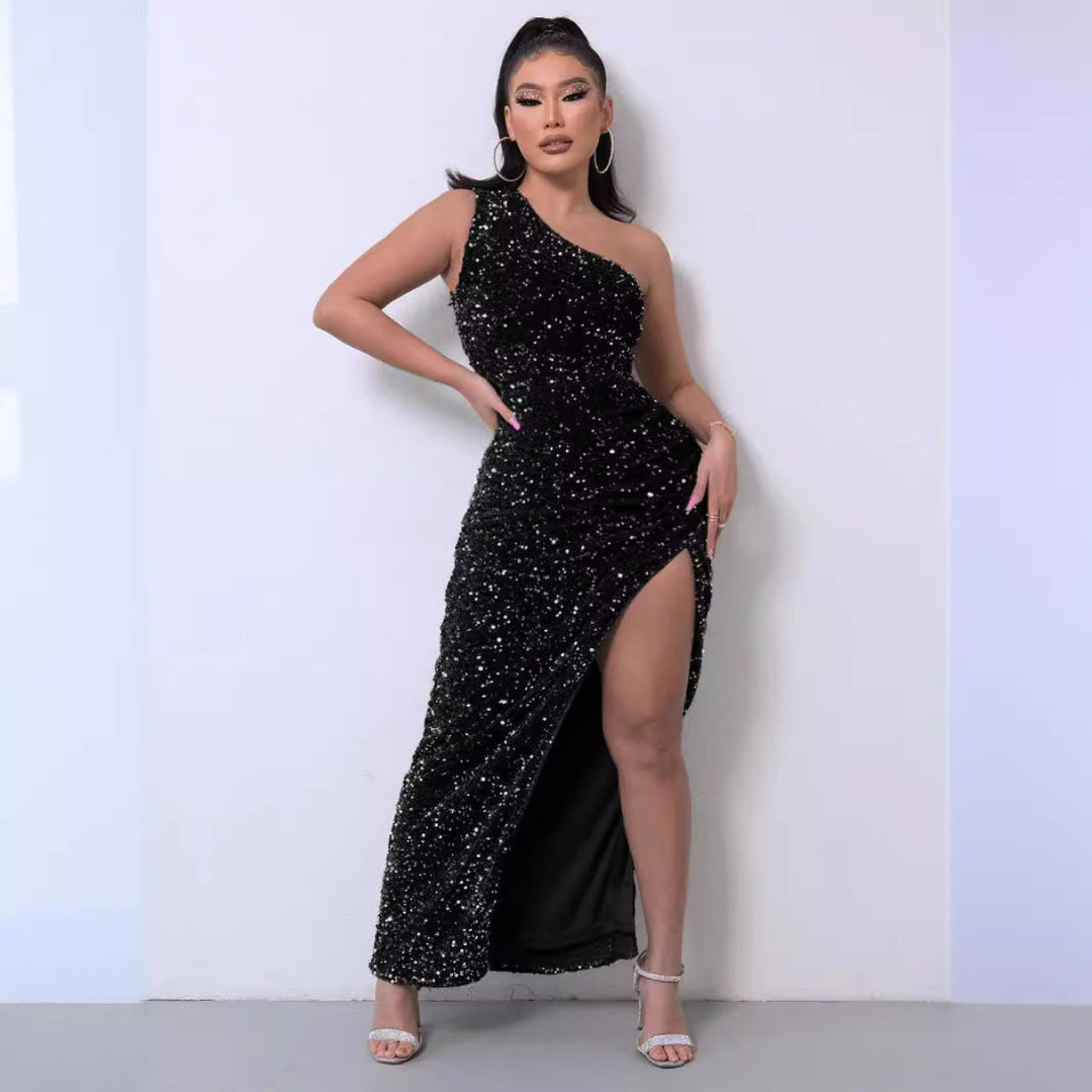 Lillian | Vestido de Festa Luxuoso com Um Ombro Só
