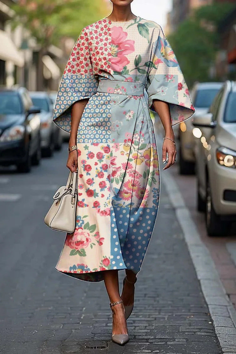 Melody | Vestido midi floral elegante