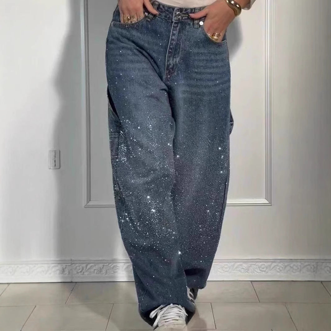 Raphaelle | Calças Cargo Jeans Estreladas e na Moda