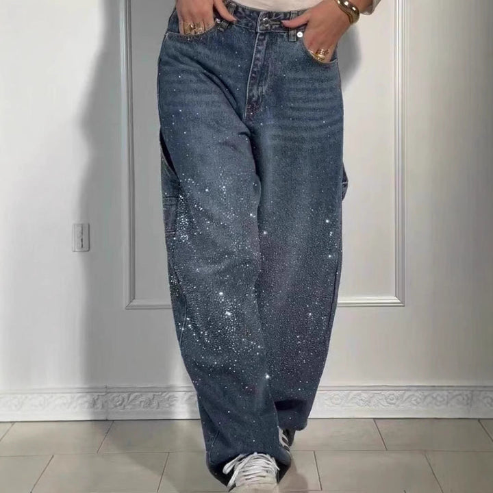 Raphaelle | Calças Cargo Jeans Estreladas e na Moda