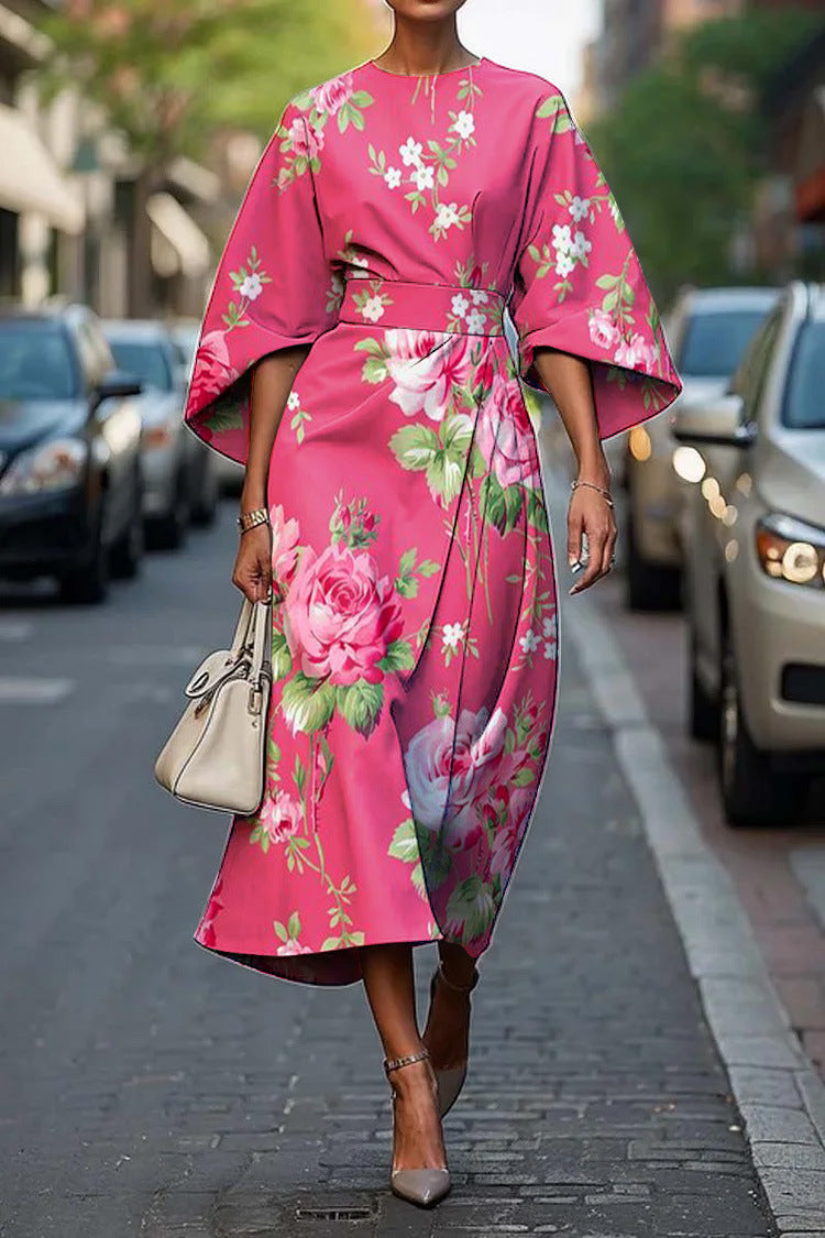 Melody | Vestido midi floral elegante