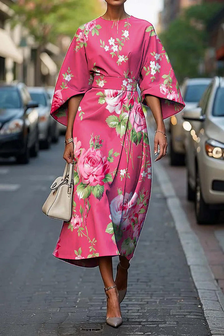 Melody | Vestido midi floral elegante