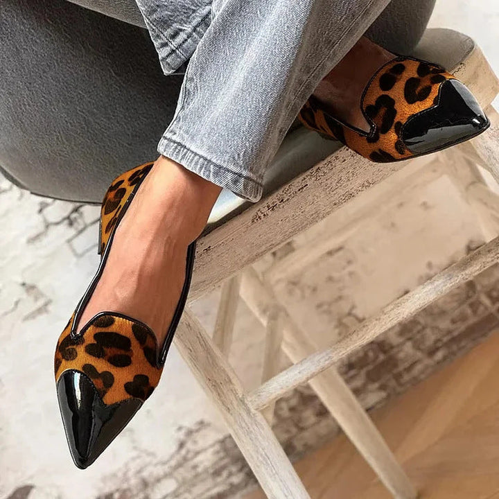 Sapatilhas Bailarinas Animal Print Refinadas