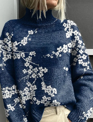 Jessie | Floral Print Turtleneck
