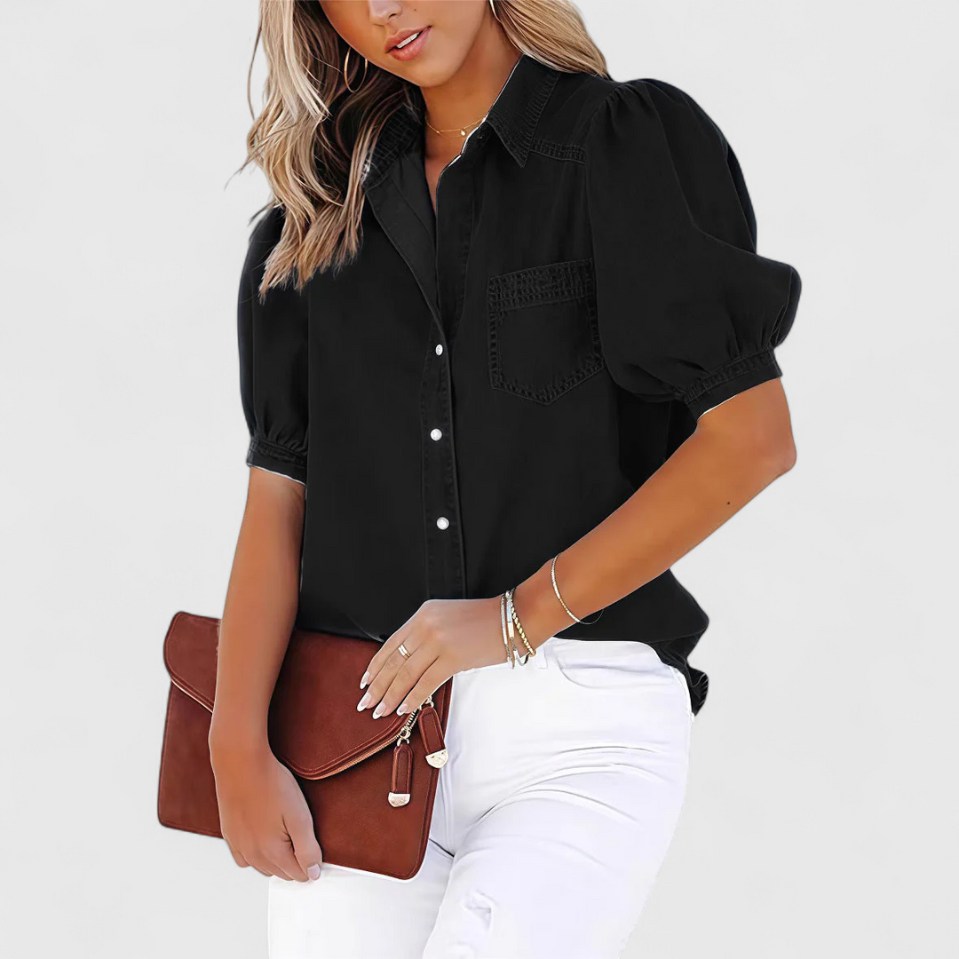 Regina | Blusa Relaxante com Mangas Bufantes
