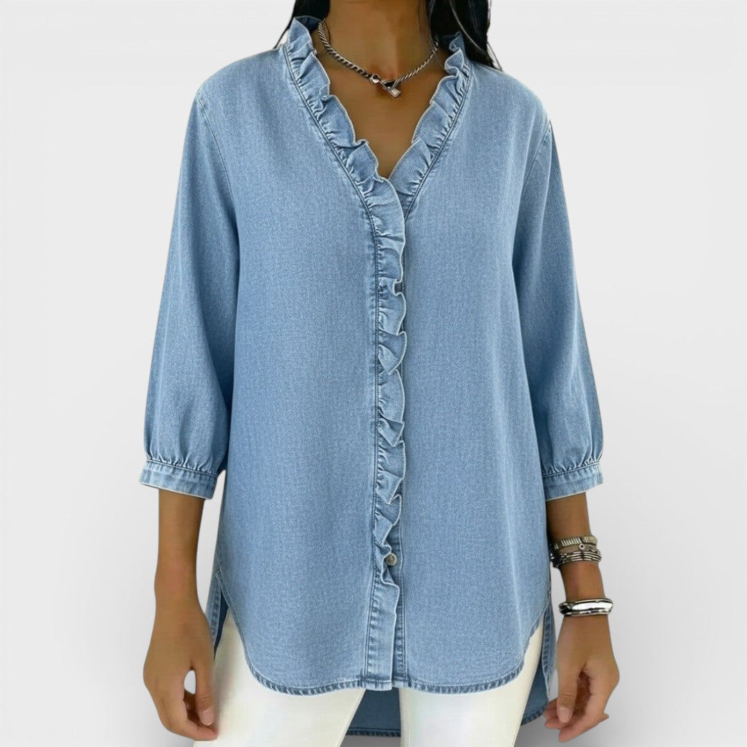Heather | Blusa Elegante com Babados