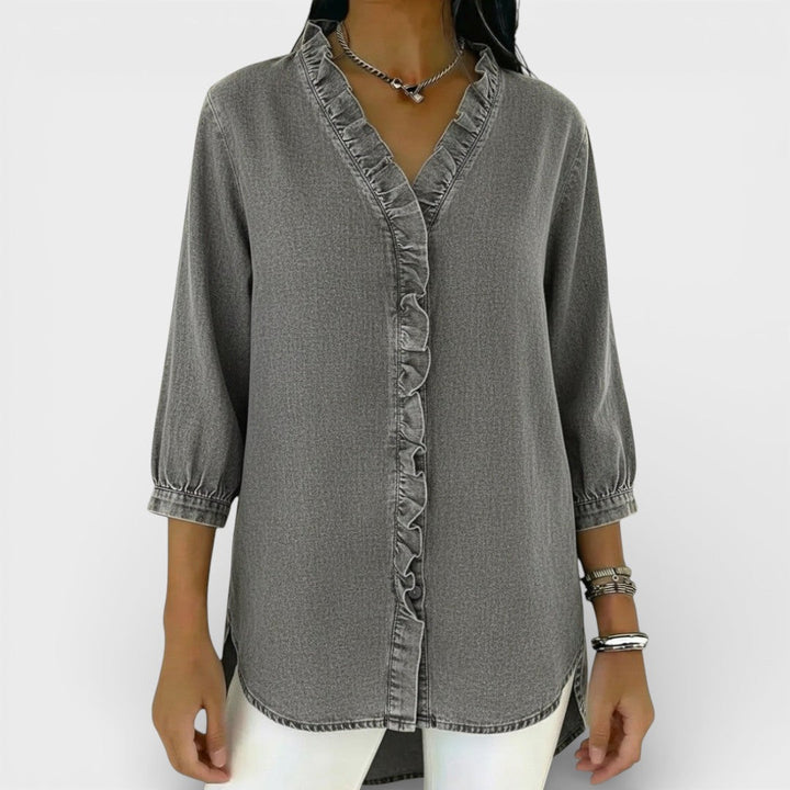 Heather | Blusa Elegante com Babados