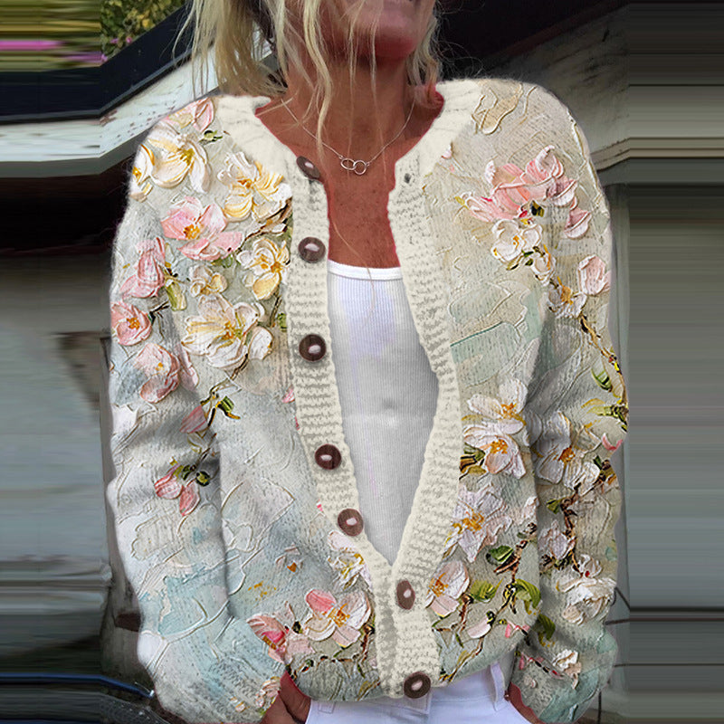 Hailey | Vintage Floral Open-Front Cardigan