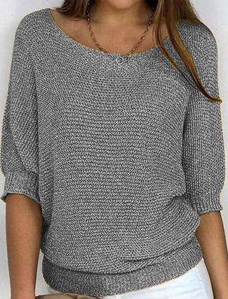 Eliana | Women's Lightweight Spring Sweater, 3/4 Sleeve Soft Knit Sweater