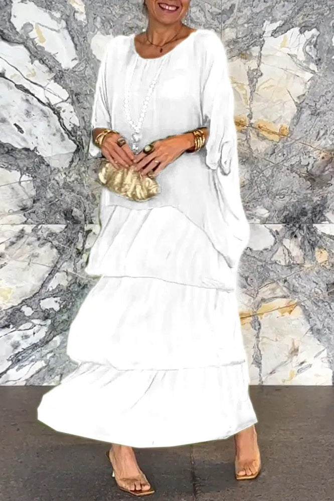 Vestido em Camadas Nora - Branco