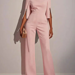 Lyndsey | Women's Three-Piece Set, Layered Top Camisole and Wide-Leg Trousers