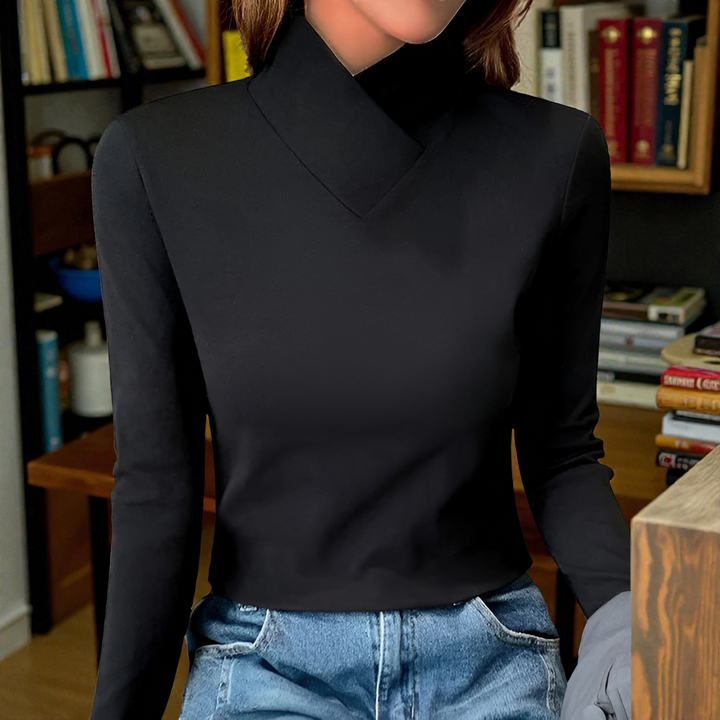 Blusa Gola Alta Margaret Comfort — Macia, Quente e Ajuste Fácil