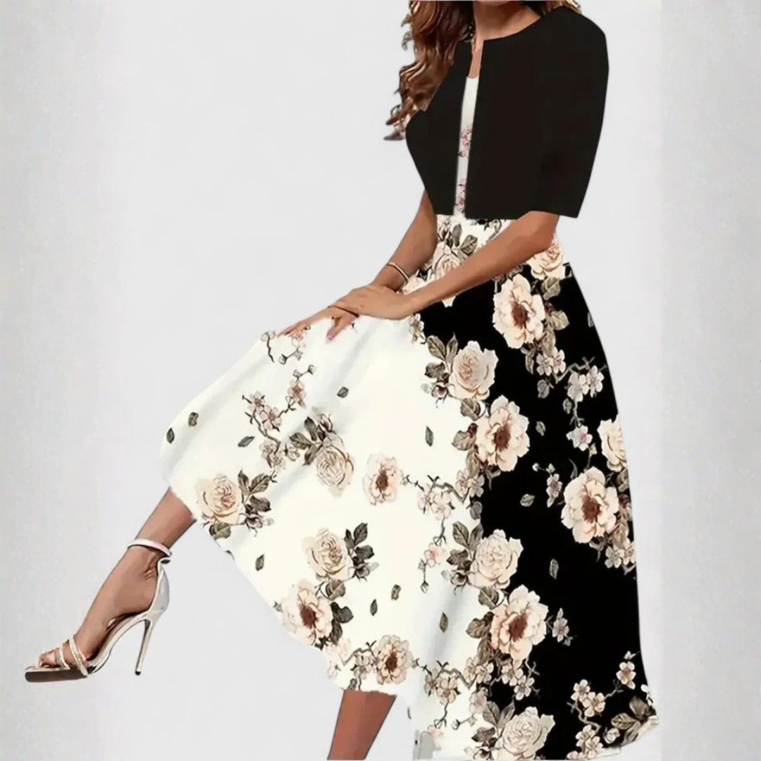 Chantal | Elegant Cotton Midi Dress