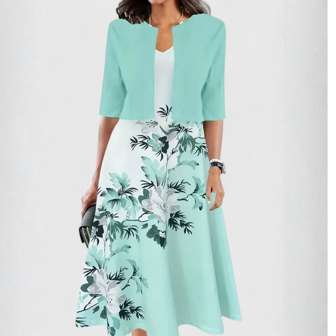 Chantal | Elegant Cotton Midi Dress