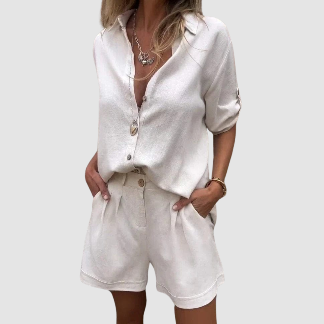 Conjunto Alba Summer | Blusa Leve e Calça Confortável