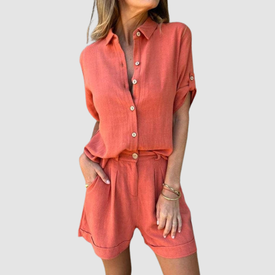 Conjunto Alba Summer | Blusa Leve e Calça Confortável