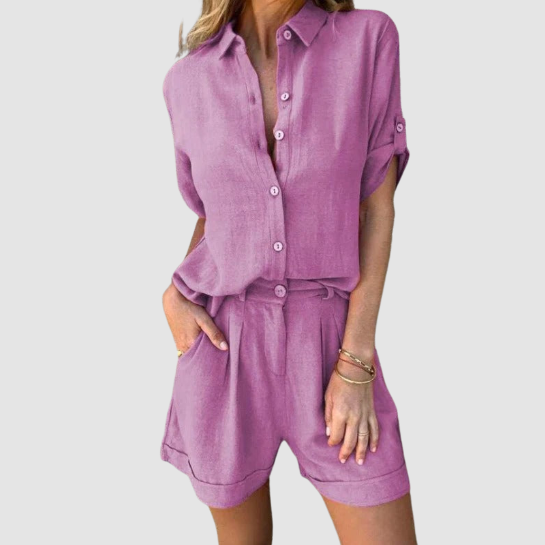 Conjunto Alba Summer | Blusa Leve e Calça Confortável