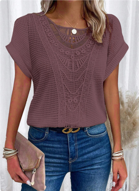 Sophie | Blusa Vintage com Detalhe em Renda