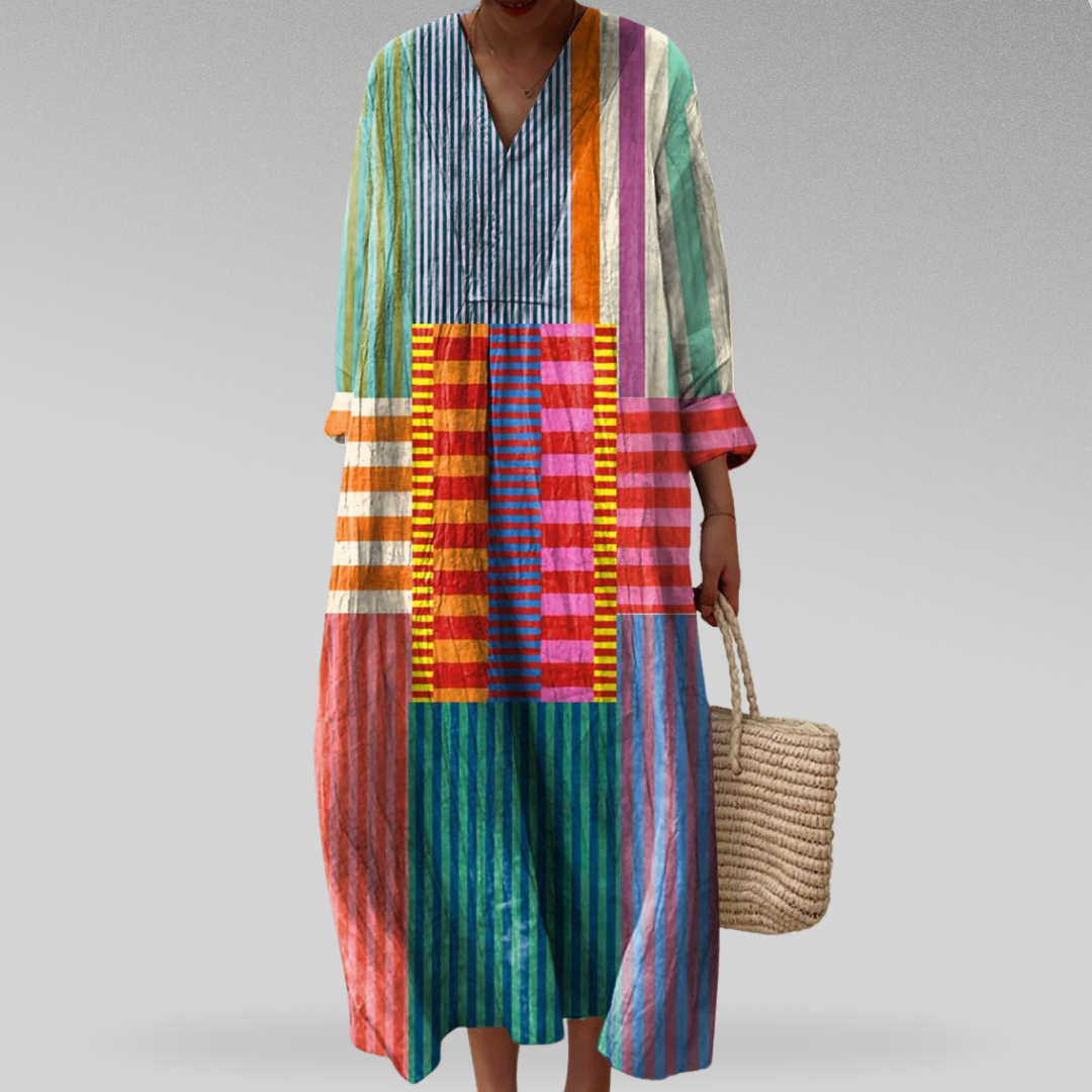 Naomi | Vestido Longo Colorblock Breeze