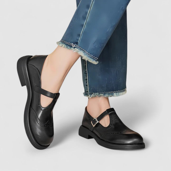Louisa | Women's Classic Mary Jane Flats, Cushioned Non-Slip Comfort Shoes