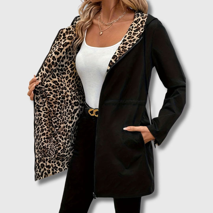 Lainey | Elegant Reversible Leopard Print Jacket