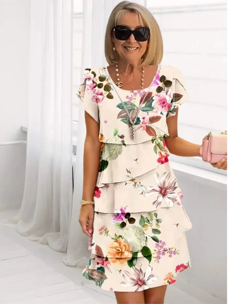Allison | Vestido Elegante com Babados Atemporal