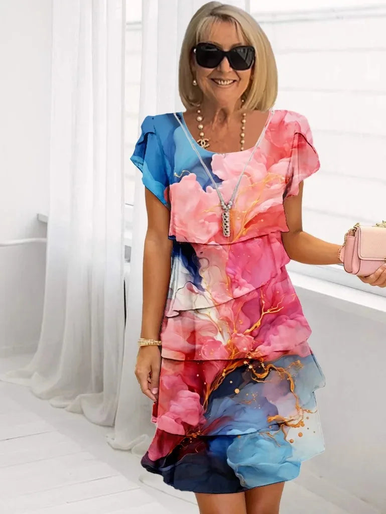 Madeline | Vestido Elegante com Babados Sem Esforço