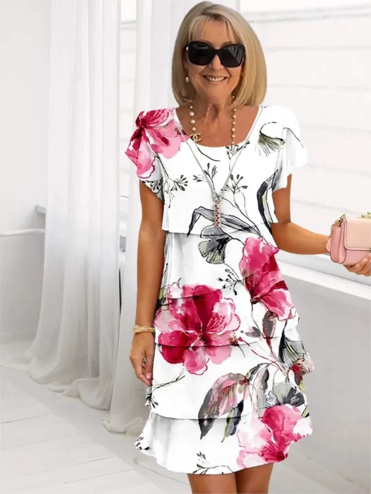 Serenity™ | Chic Ruffle A-Line Dress