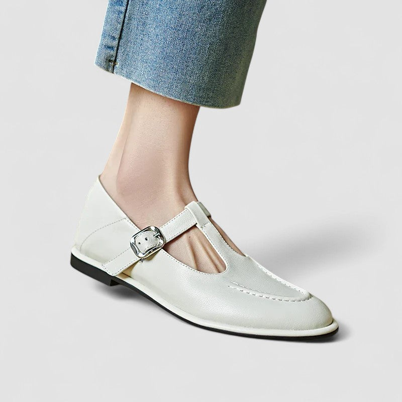 Ariyzzah | Women's Low Block Heel Mary Jane Shoes, Cushioned Strap Comfort Shoes