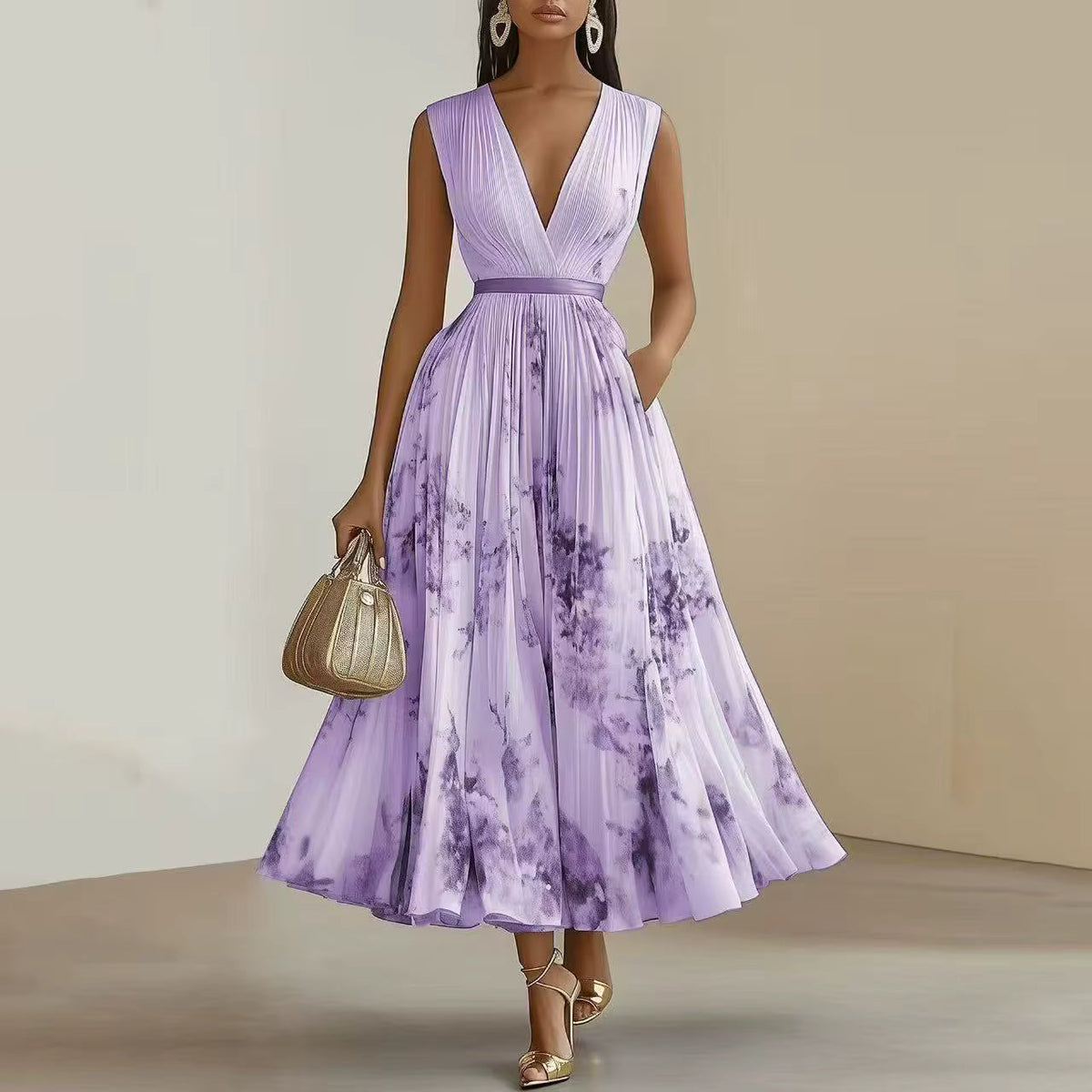 Rowella | Pleated Wedding Guest Dress