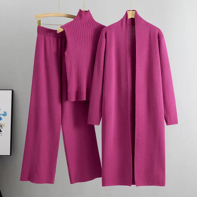 Conjunto Confortável Jillie de Três Peças | Estilo Sem Esforço