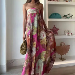 Lylah | Strapless High Waist Maxi Dress