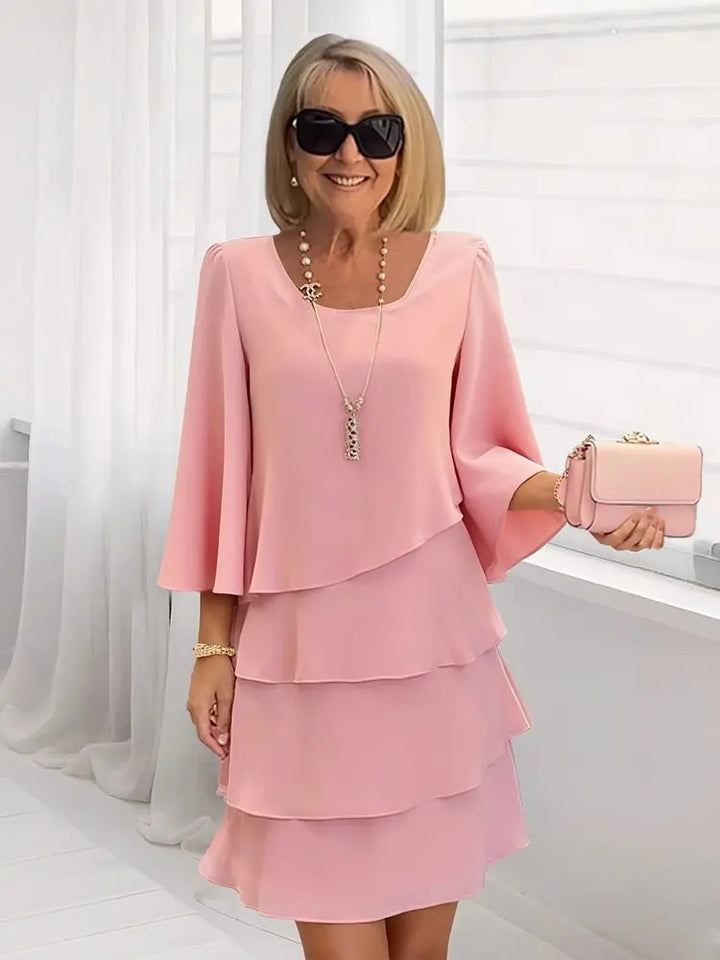 Ella | Vestido com Babados em Camadas Elegantes