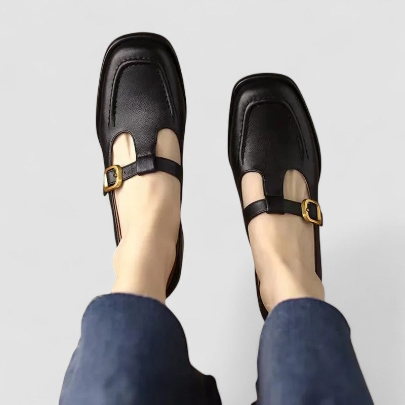Kyrahnae | Women's T-Strap Mary Jane Shoes, Low Heel Cushioned Shoes for Everyday Wear