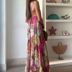 Lylah | Strapless High Waist Maxi Dress