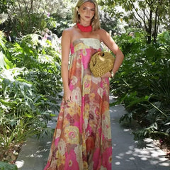 Lylah | Strapless High Waist Maxi Dress