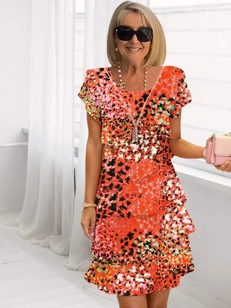 Savannah | Vestido evasê chique com babados