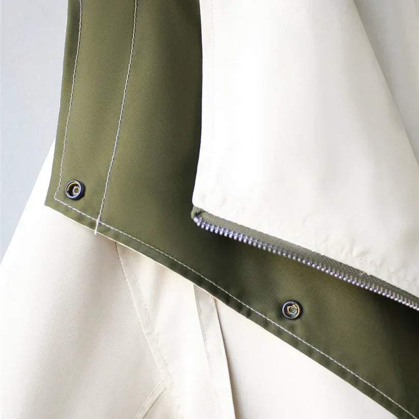 Rhea | Women's Water-Resistant Cotton Blend Jacket, Lightweight Relaxed Fit Rain Jacket