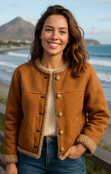 Evy | Women's Genuine Sheepskin Shearling Jacket, Warm Soft Winter Jacket